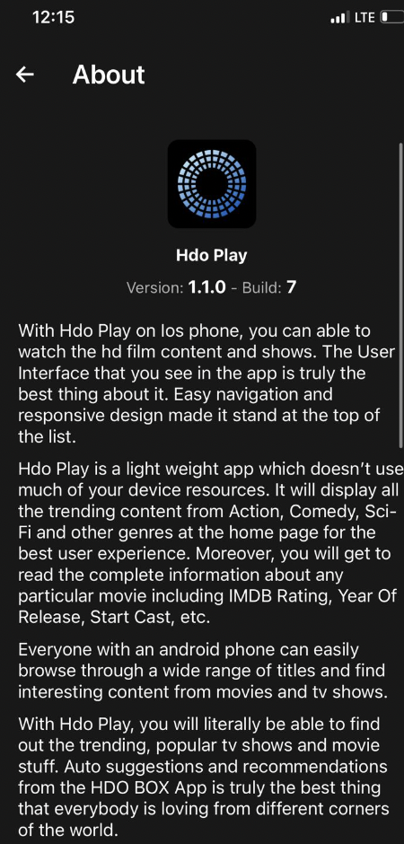 Hdo play app free download on iOS