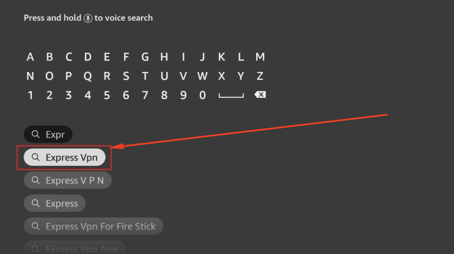 Tap ExpressVPN on FireStick