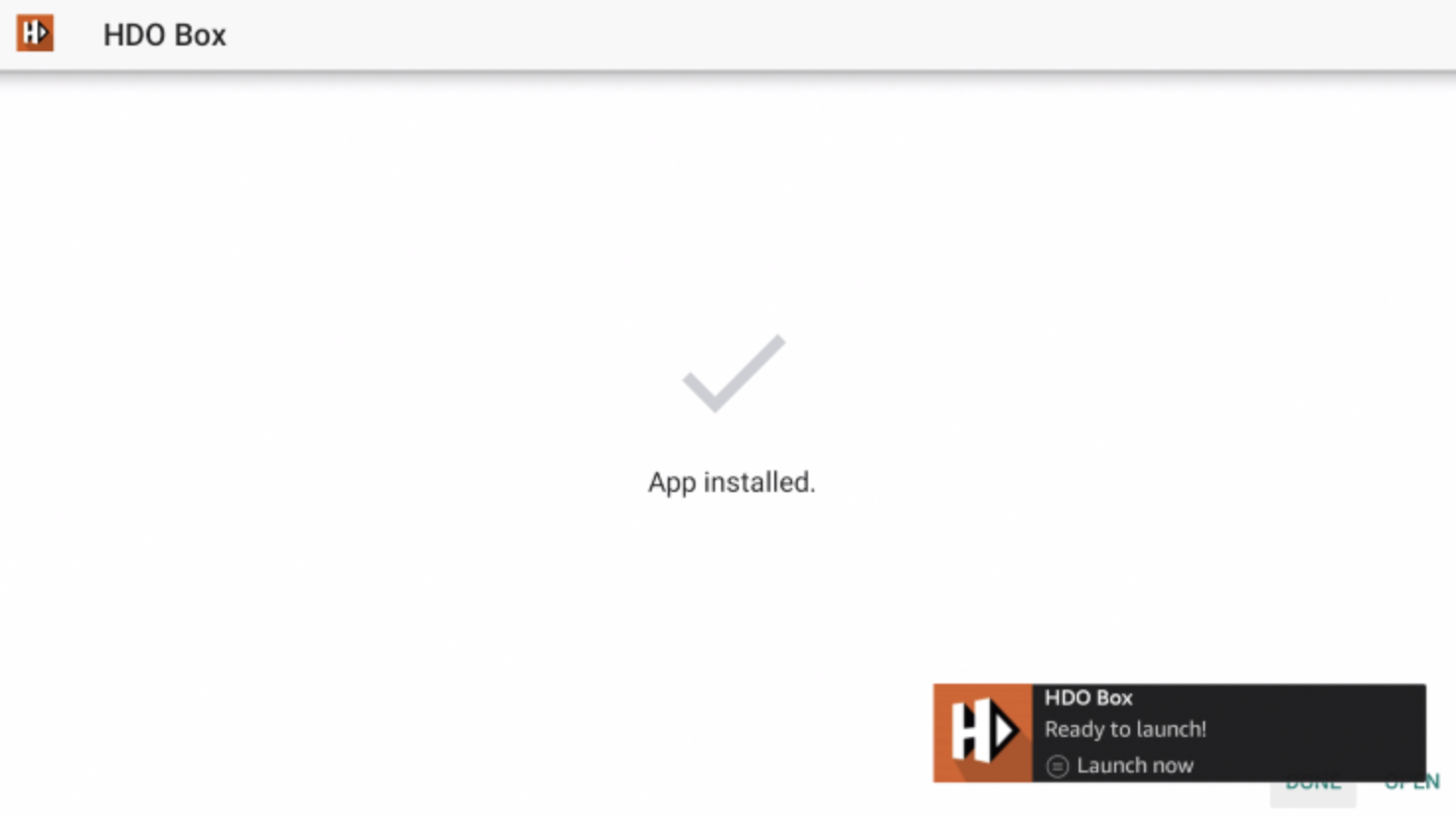 Installed HDO Box Free APK on FireStick